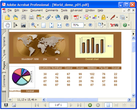 ���������� ����� ��������� ������� � ��������� Adobe Acrobat.