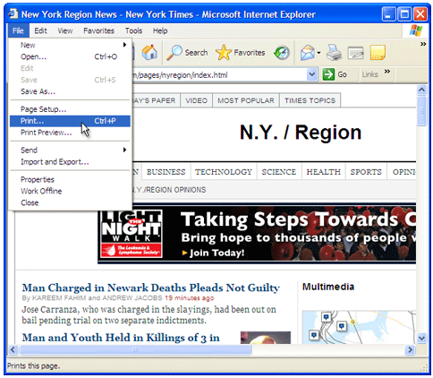 ������� ����->������... � ���� ��������� Internet Explorer.