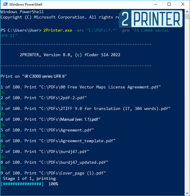 fCoder 2Printer 8.0 - программа для печати из командной строки получила крупное обновление